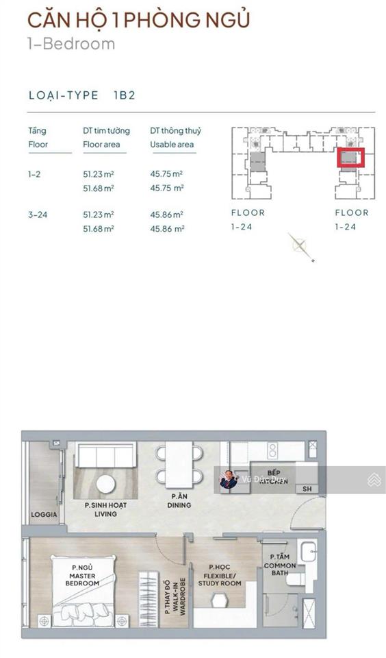Bán 1pn the marq full sổ hồng, tầng thấp. giá 9.5 tỷ
