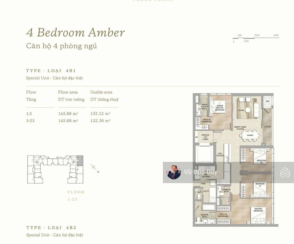 Bán 4pn the marq 145m2 tầng 9, new 100%, thanh toán 70 ngày. giá 32.5 tỷ | 4bed the marq vũ đức duy