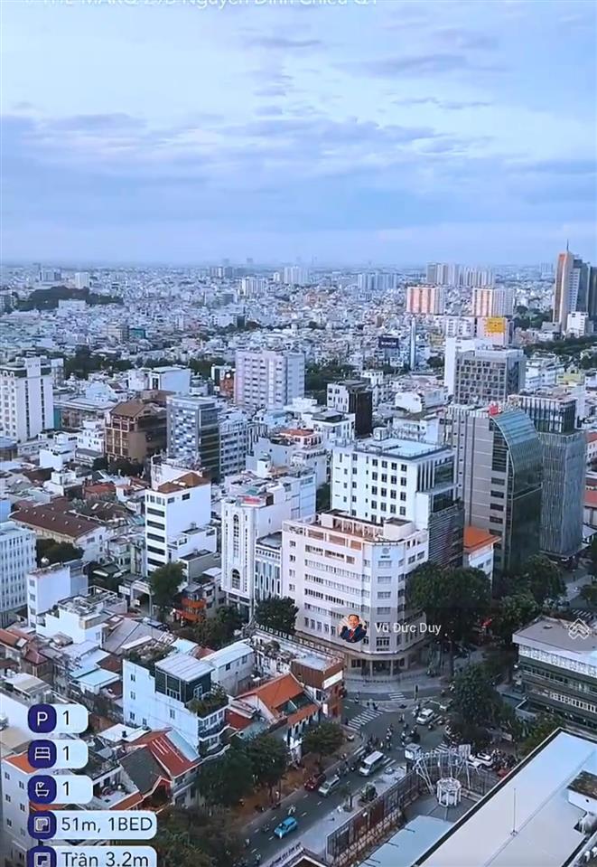 Tầng 17, the marq 1pn cao  rẻ  đẹp  sổ hồng 9,89 tỷ | 1bed the marq 51m vũ đức duy city view