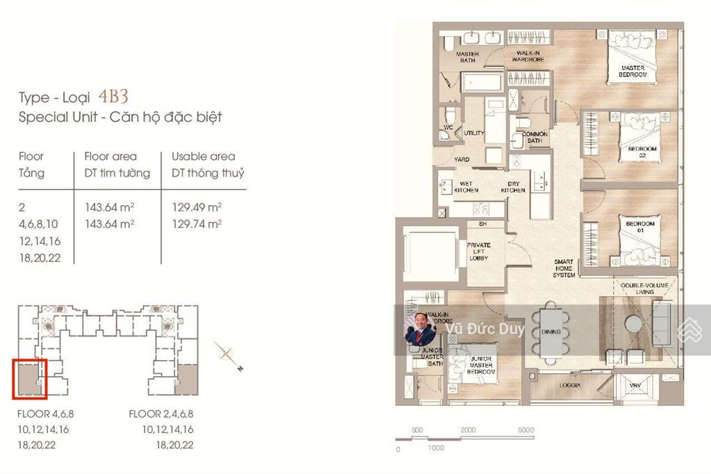 Bán 4pn the marq quận 1  trần cao 6.9m, full đẹp. 32.9 tỷ | 4bed the marq private lift vũ đức duy