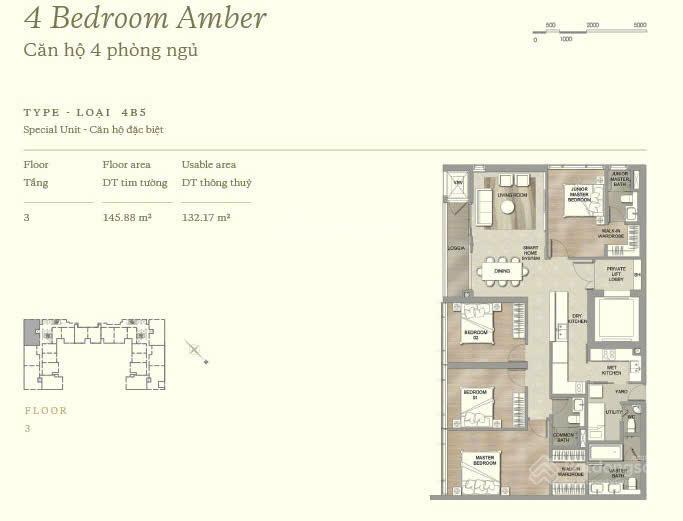 Bán 4pn the marq thang riêng sổ hồng, trần cao 7m, full. bán 4bed the marq private lift