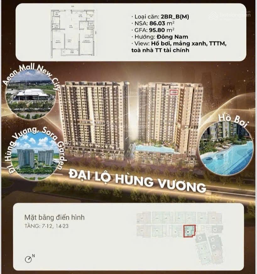 Căn hộ 2pn orchard hill  sycamore dt 83,22m2 view hồ bơi
