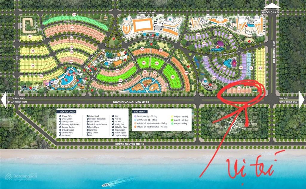 Siêu phẩm nhà phố mặt tiền võ nguyên giáp, summerland mũi né, view biển  giảm 1 tỷ còn 11 tỷ