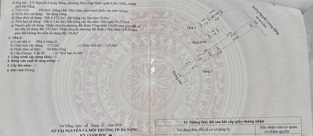 Bán nhà 2,5 tầng dt 192m2 mặt tiền nguyễn lương bằng giá chỉ 8 tỷ