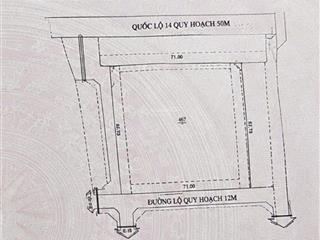 Siêu phẩm đất thương mại dịch vụ 4 mặt tiền quốc lộ 14 kề chợ mới pơngdrang