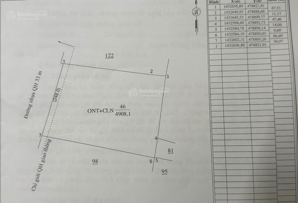 Bán đất diện tích lớn để làm kho, 4908m2, mặt tiền 57m, đường nhựa hiện hữu. trung tâm eaho