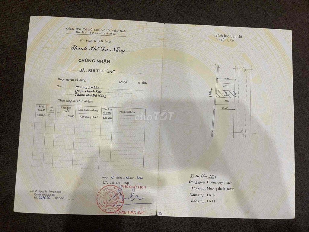 CHÍNH CHỦ CẦN BÁN MẶT TIỀN MAI XUÂN THƯỞNG