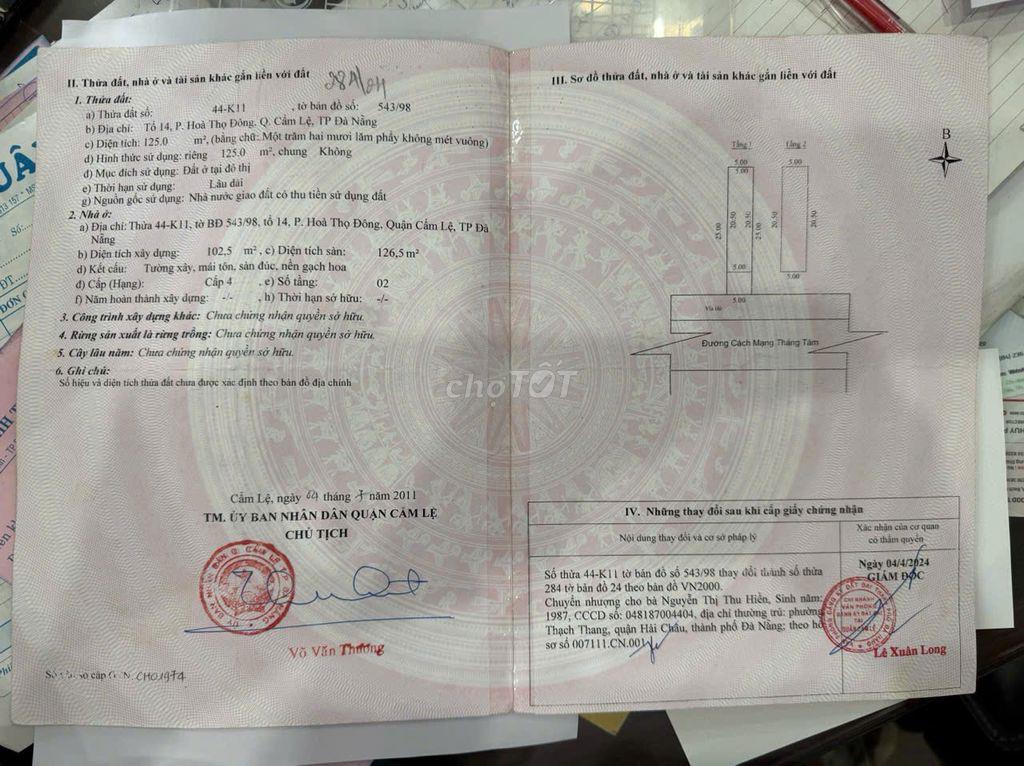 Bán nhà 472 Cách Mạng Tháng 8 vị trí trung tâm thành phố