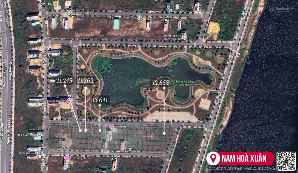 Bán đất mặt hồ đồng nò 7,5 x 24m, nam hoà xuân, vị trí thoáng mát gần sông