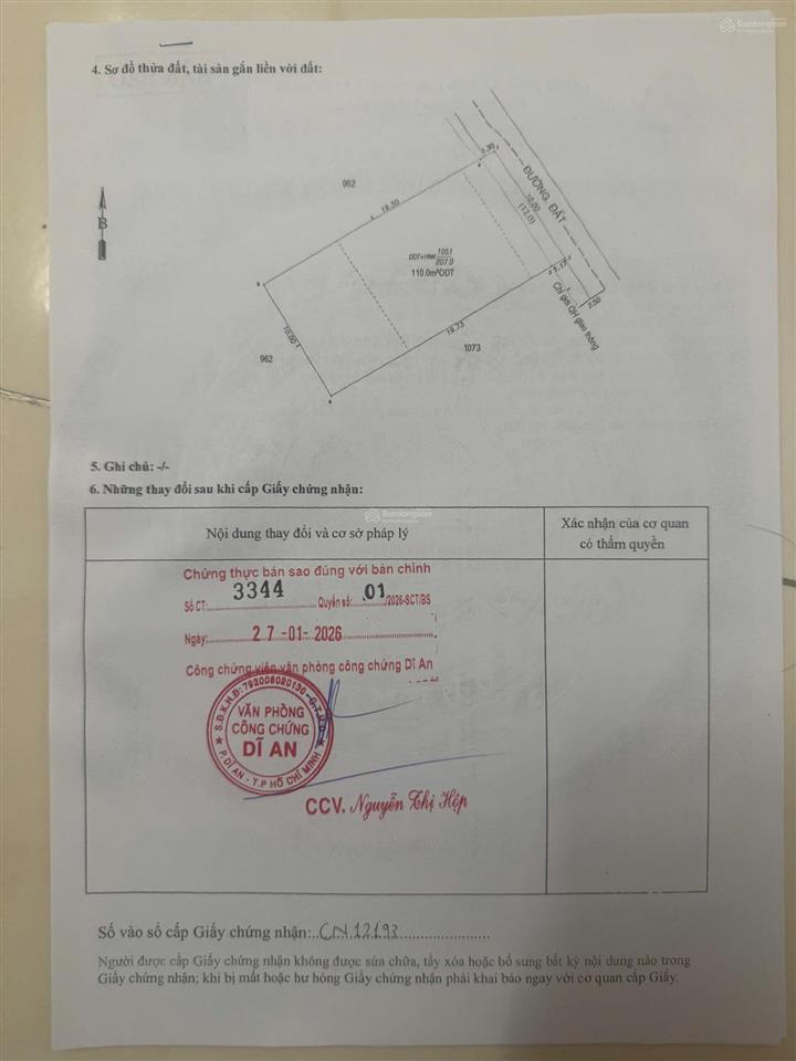 Chính chủ cần bán lô đất có sổ
