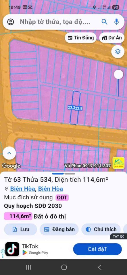 Đất tái định cư đường Phạm Văn Diêu 3.2 tỷ_115 m2