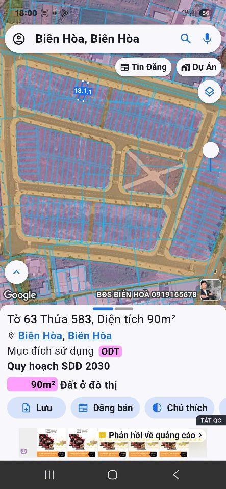 Đất tái định cư Tân Hạnh trục đường chính 3.6 tỷ _90 m2