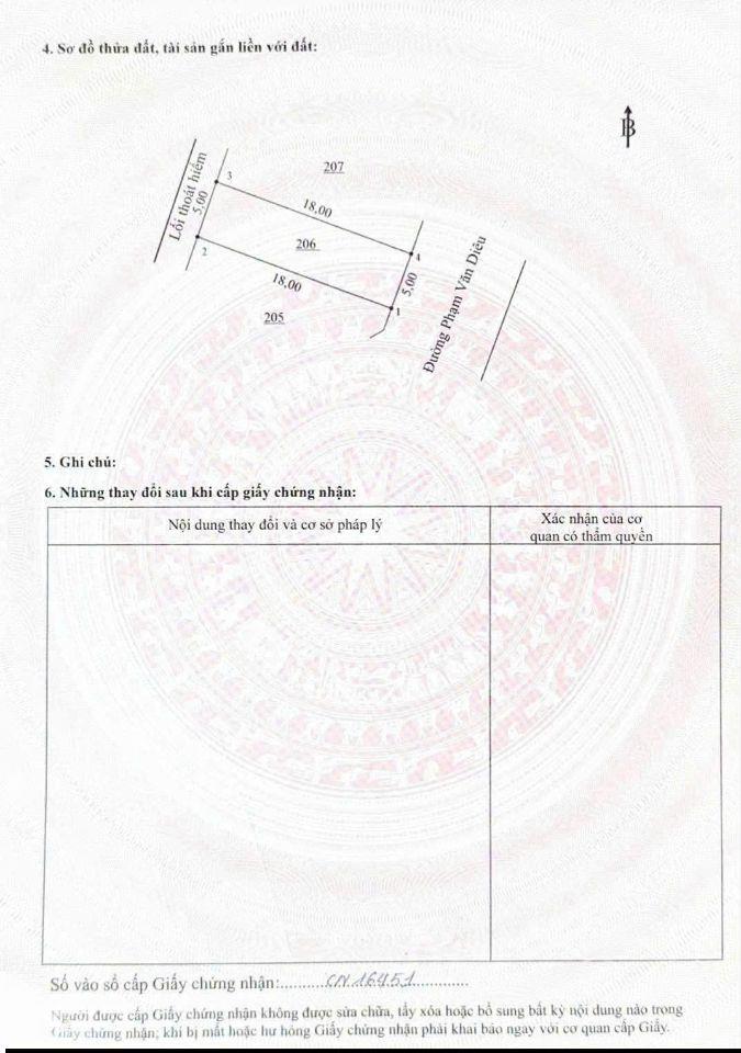 Đất mặt tiền đường Phạm Văn Diêu khu TĐC Tân Hạnh giá rẻ 4.35 tỷ _90 m2