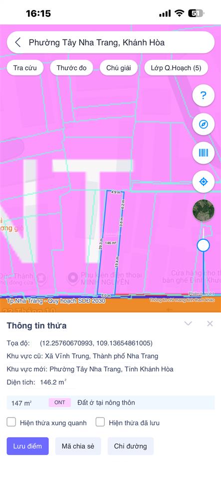 Bán đất mặt tiền đường 23/10, tây nha trang