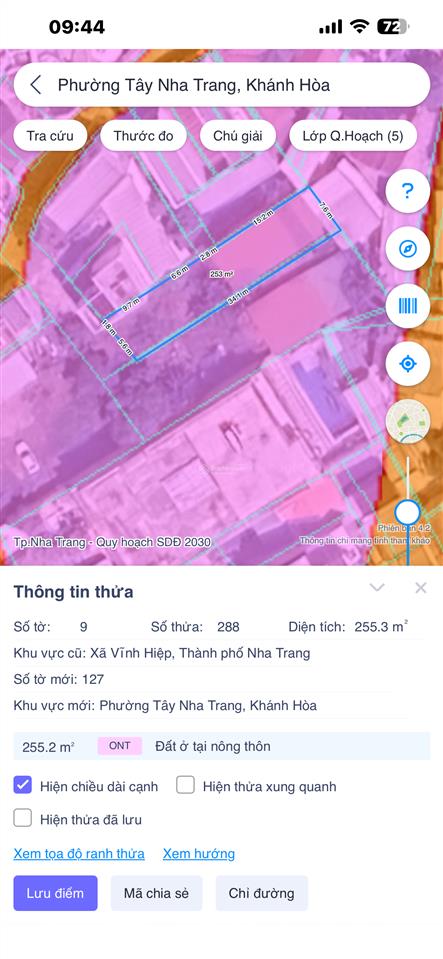 Bán đất thổ cư phường tây nha trang