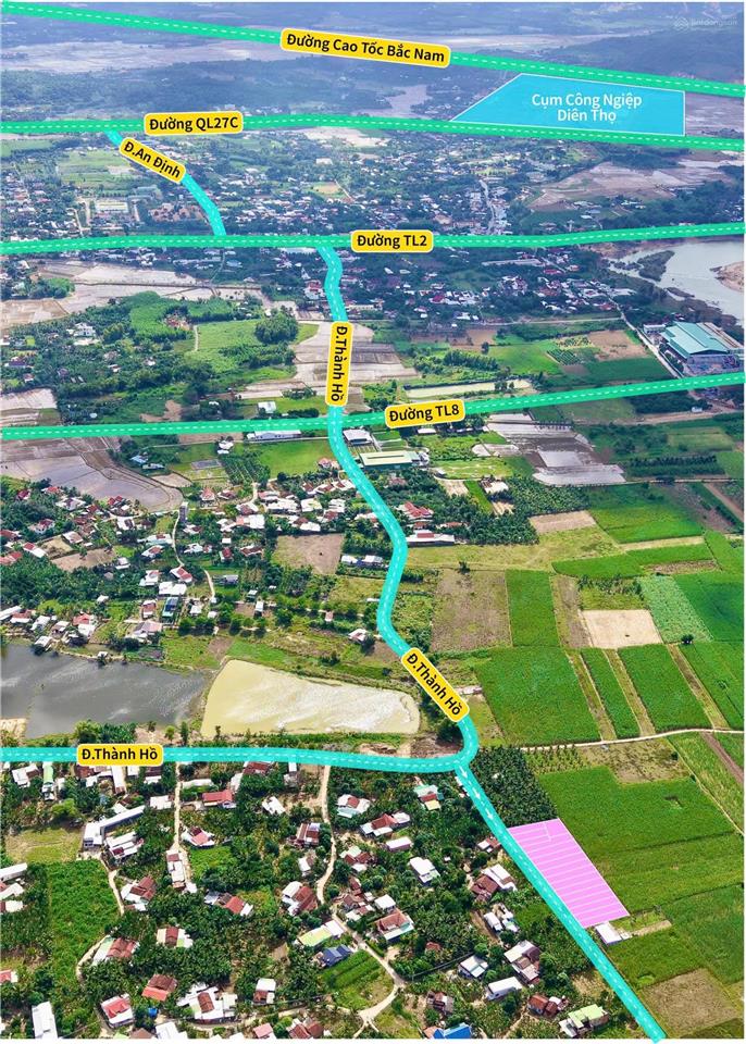 Bán đất thổ cư giá rẻ đường rộng 7m gần khu công nghiệp diên thọ