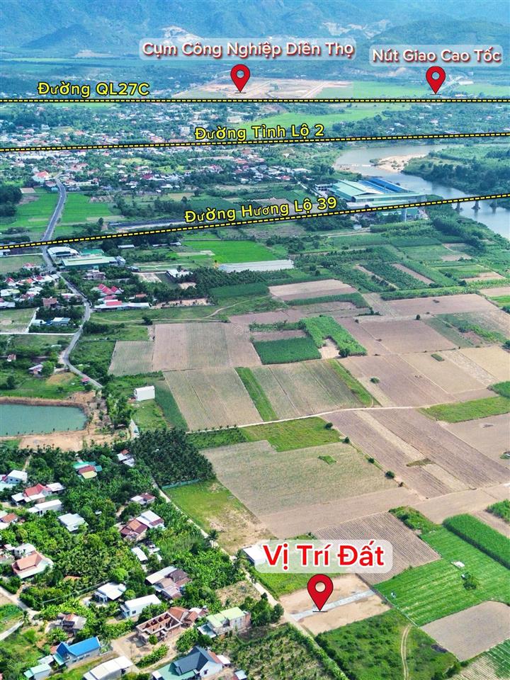 Bán đất thổ cư 75m2 trung tâm xã diên phước cách đường thành hồ 100m