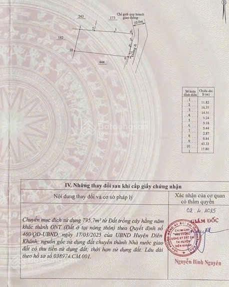 Bán lô full đất ở phước tuy 2, diên phước giá 3,9 tỷ