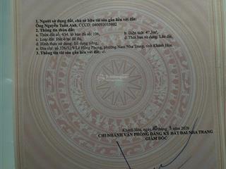 Cần bán lô đất hẻm thông đường lê hồng phong  phường nam nha trang.