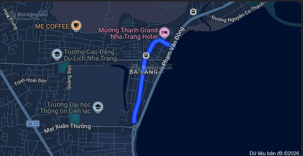 Chuyển nhượng lô đất cách bãi tắm biển phạm văn đồng tầm 150m, giá 82tr/m2