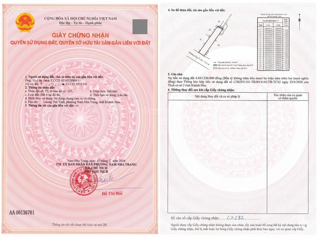 Hạ nhiệt 5 tỷ giá cũ, ra nhanh lô nhà đất xây chdv, khách sạn dt 368m2 ngang 8,5m chỉ 67 triệu/m2