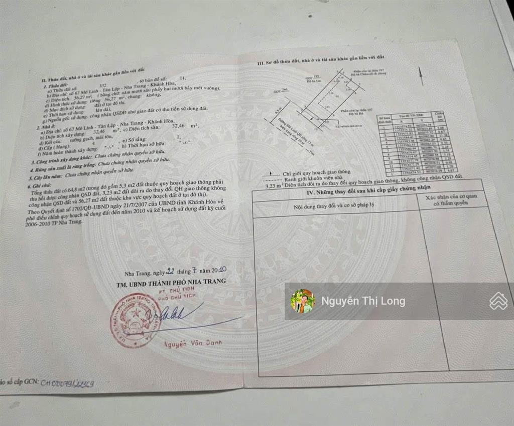 Bán đất mặt tiền đường mê linh gần nguyễn thị minh khai
