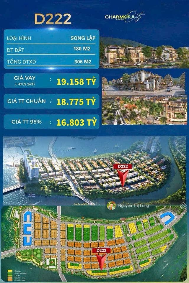 Biệt thự song lập charmora city giá chủ đầu tư