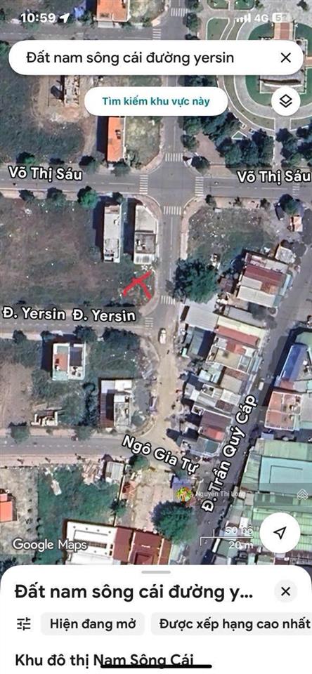 Lô nam sông cái 126,2m2 đường yersin và hướng đông nam cực đẹp
