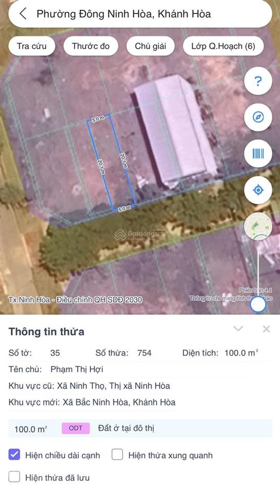 Chính chủ bán lô đất vị trí đầu tư chiến lược tại đông ninh hoa 100m² fullodt,gần ql26b,giá 1,69 tỷ