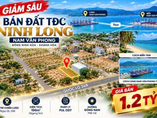 Bán đất thổ cư 100m2 tại tđc ninh long, nam vân phong, giá tốt, pháp lý rõ ràng