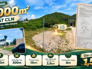 Bán 1.000m² đất diên lạc, diên khánh đường 8m, gần ql27c, giá chỉ 1,5 tỷ