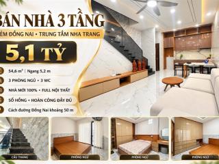 Bán nhà 3 tầng hẻm đồng nai trung tâm nha trang