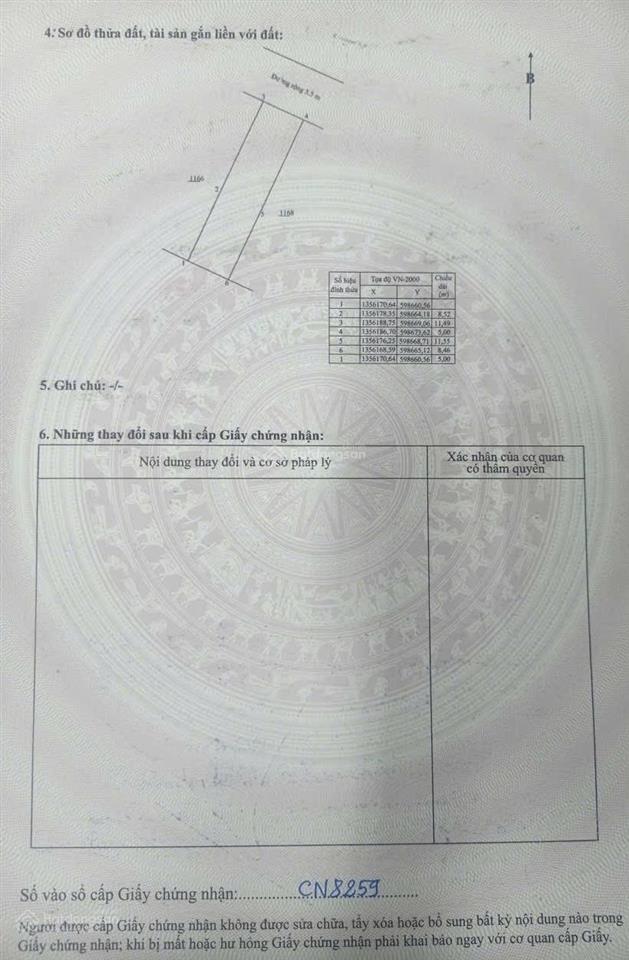 Bán đất mặt tiền gò cây sung giá 3 tỷ 200