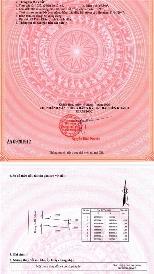 Bán nhà mặt tiền lỗ đế xã diên an giá bán chỉ 2 tỷ 500