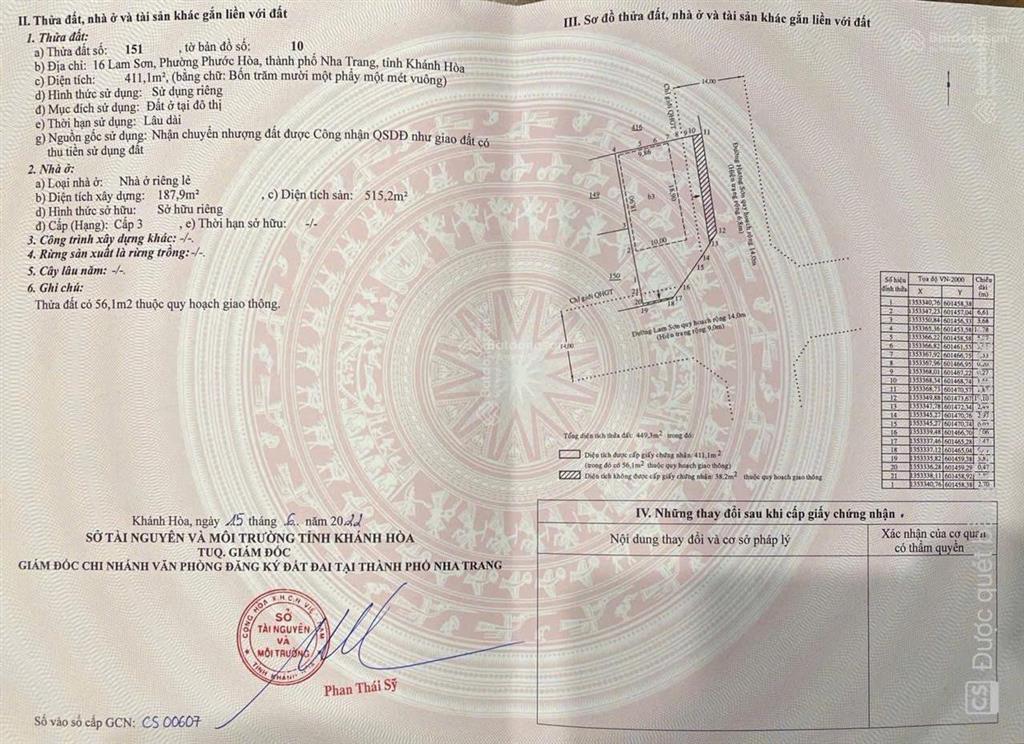 Siêu hiếm căn góc 2 mặt tiền khu bàn cờ lam sơn tâm thành phố nha trang 449m2 giá 54 tỷ