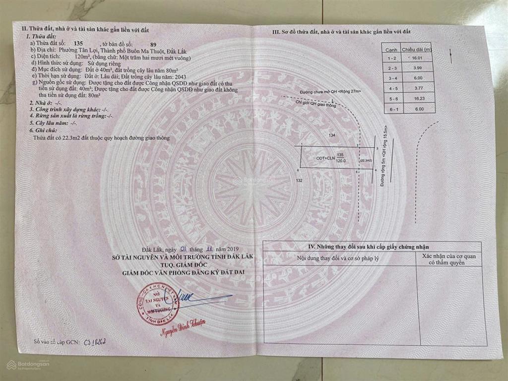 Bán lô đất phường tân lợi mặt tiền đường qh rộng 16m, đối diện là dự án kdt xem ngay