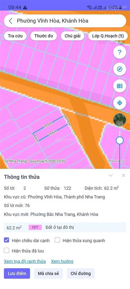 Bán lô đất tđc hòn xện đường số 03  p. vĩnh hòa  tp. nha trang. dt 62,3m2 giá 3,6 tỷ