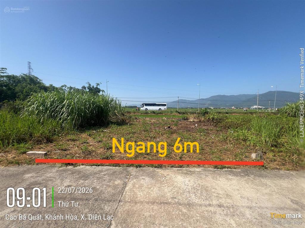 Bán đất mặt tiền ql27c rộng 80m, diên lạc, khánh hoà