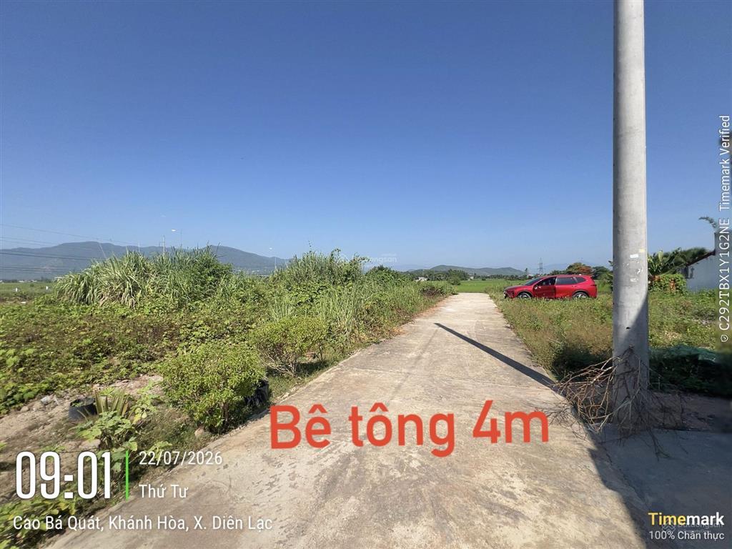 Bán đất mặt tiền ql27c rộng 80m, diên lạc, khánh hoà