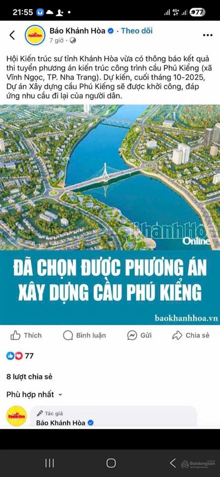 Bán đất mặt tiền đường hùng lộc hầu hòn nghê nha trang