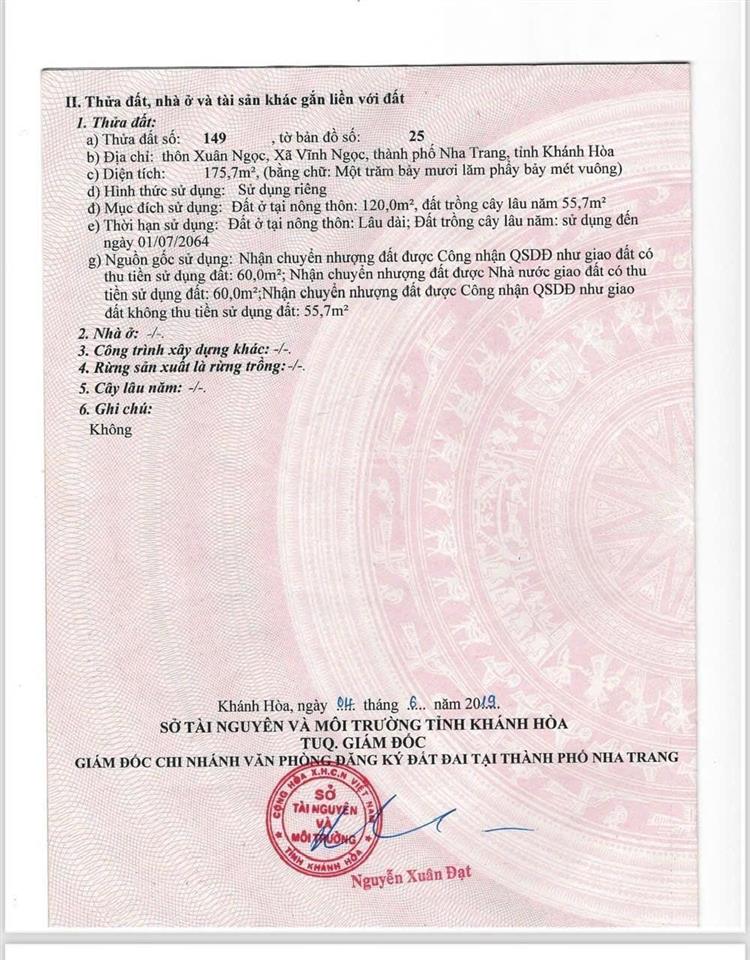 Bán đất mặt tiền đường hùng lộc hầu hòn nghê nha trang
