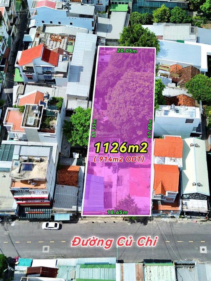Bán lô đất mặt tiền đường củ chi, phường bắc nha trang
