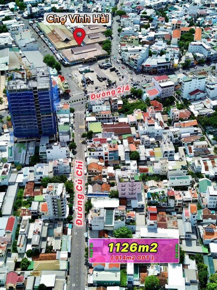 Bán lô đất mặt tiền đường củ chi, phường bắc nha trang