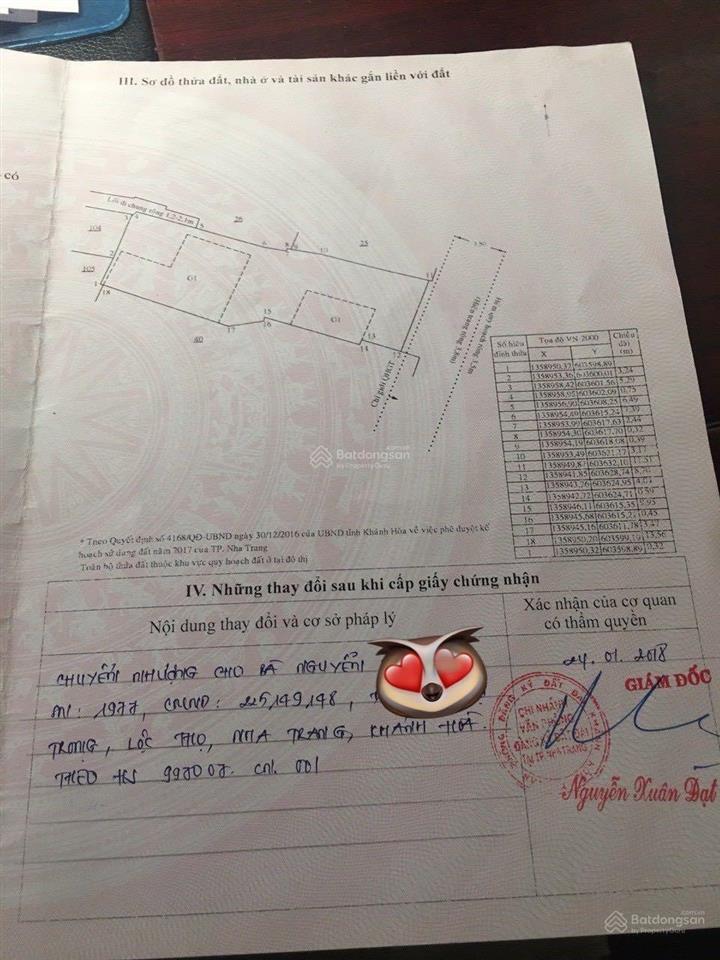 Bán 80tr/m2 đất phạm văn đồng, vĩnh hoà, bắc nha trang. dt 288m2 (ngang 8,7m), sát biển.