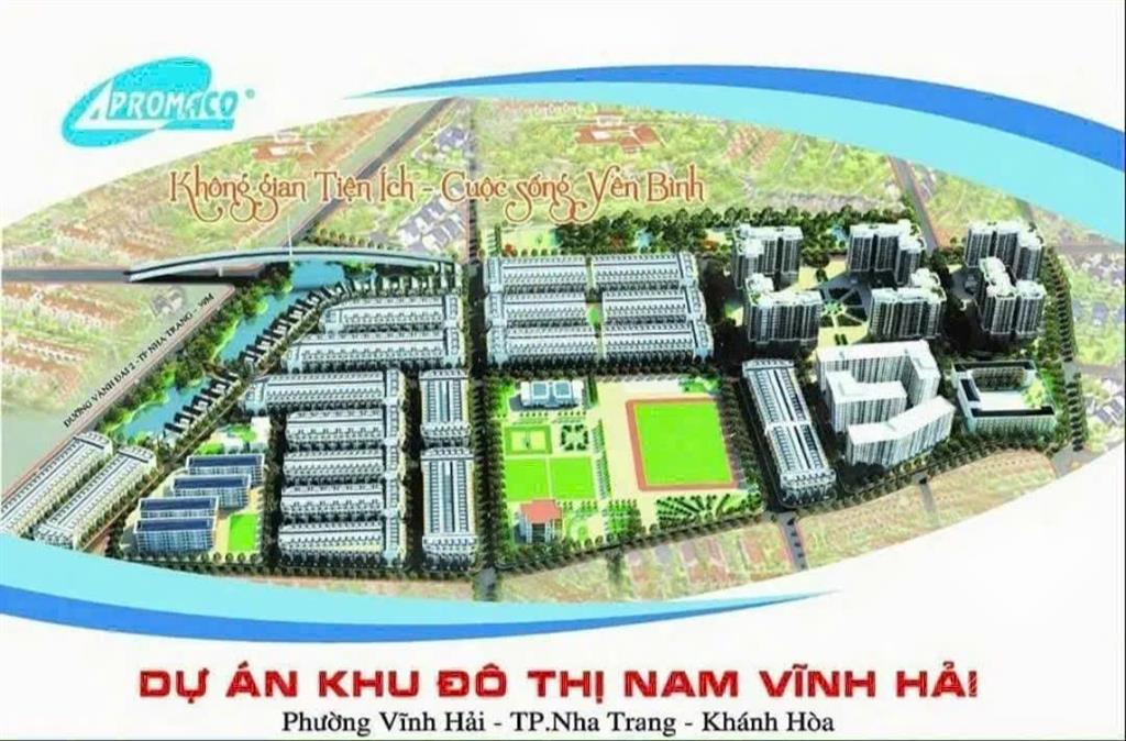 Bán đất khu đô thị nam vĩnh hải, nha trang. dt 102,5m2 (ngang 5m) h. bắc  giá 39,8 tr/m2.