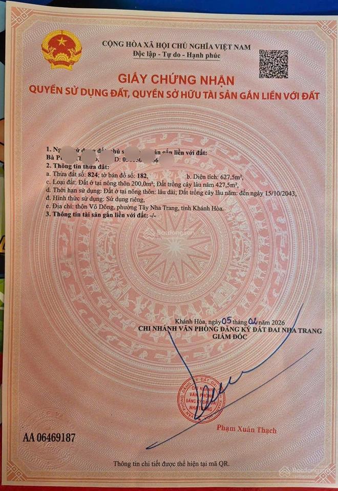 Bán đất 627,5m2 (ngang 18m)  giá 23,2 tỷ. mặt tiền võ nguyên giáp, vĩnh trung, tây nha trang.