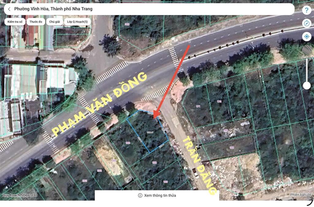 Bán đất lô góc cực đẹp 306m2 mt phạm văn đồng, bắc nha trang  giá rẻ 74,5tr/m2 (~ 22,8 tỷ)