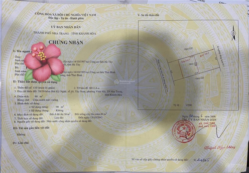 Bán nhà 2 tầng, dt 90m2, giá 4,65 tỷ. đường đặng lộ, bắc nha trang. nhà gần biển, gần chợ vĩnh hải.