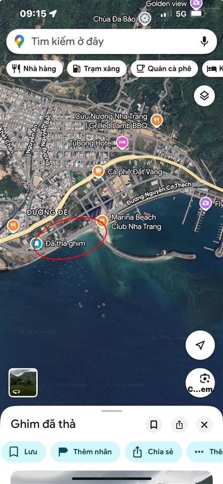 Bán đất biệt thự mặt biển 450,2m2 giá 119tr/m2. đường nguyễn cơ thạch, vĩnh hoà, bắc nha trang