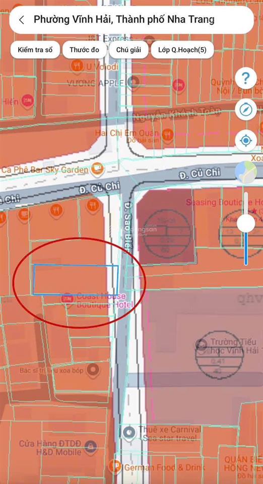 Bán đất đường sao biển, vĩnh hoà, nha trang. dt 581,6m2 (ngang 14m)  giá bán 42 tỷ. đất gần biển.